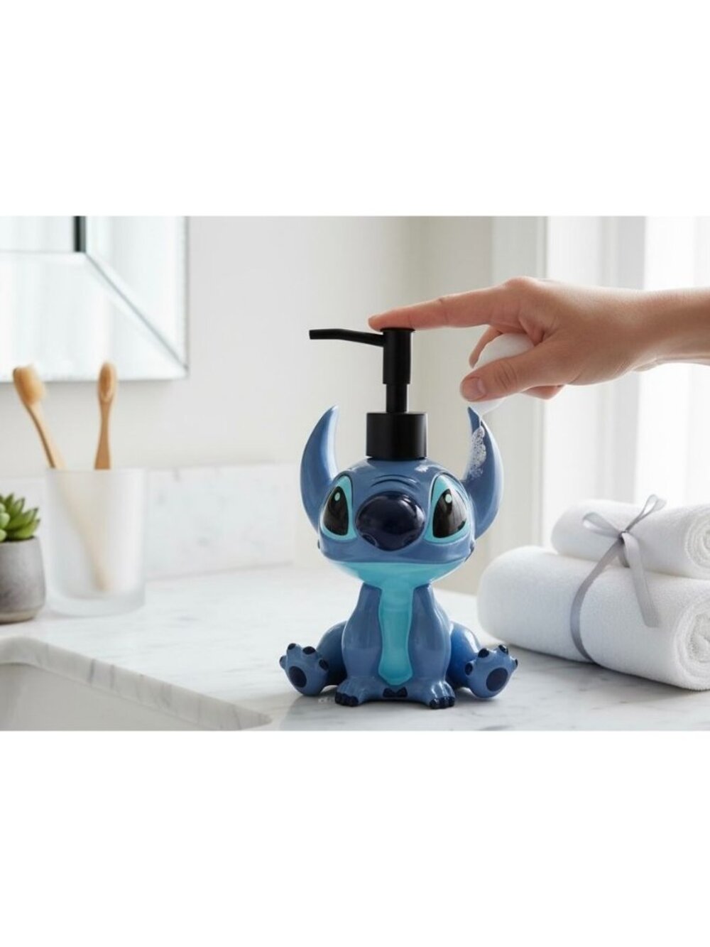 Stitch Soap Dispenser Pump For Bathroom Or Kitchen - Disney Décor